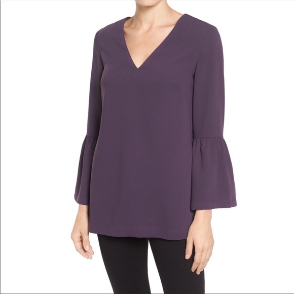 Halogen Tops - Black Bell Sleeve Top